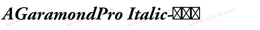 AGaramondPro Italic字体转换